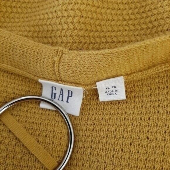 GAP Brooklyn V-neck Light Sweater Mustard Yellow Sz XL - Picture 7 of 8